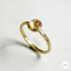 anello in oro giallo con quarzo rutilato 01
