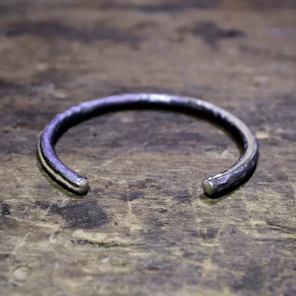 Bracciale in argento rivestito in titanio anodizzato 01