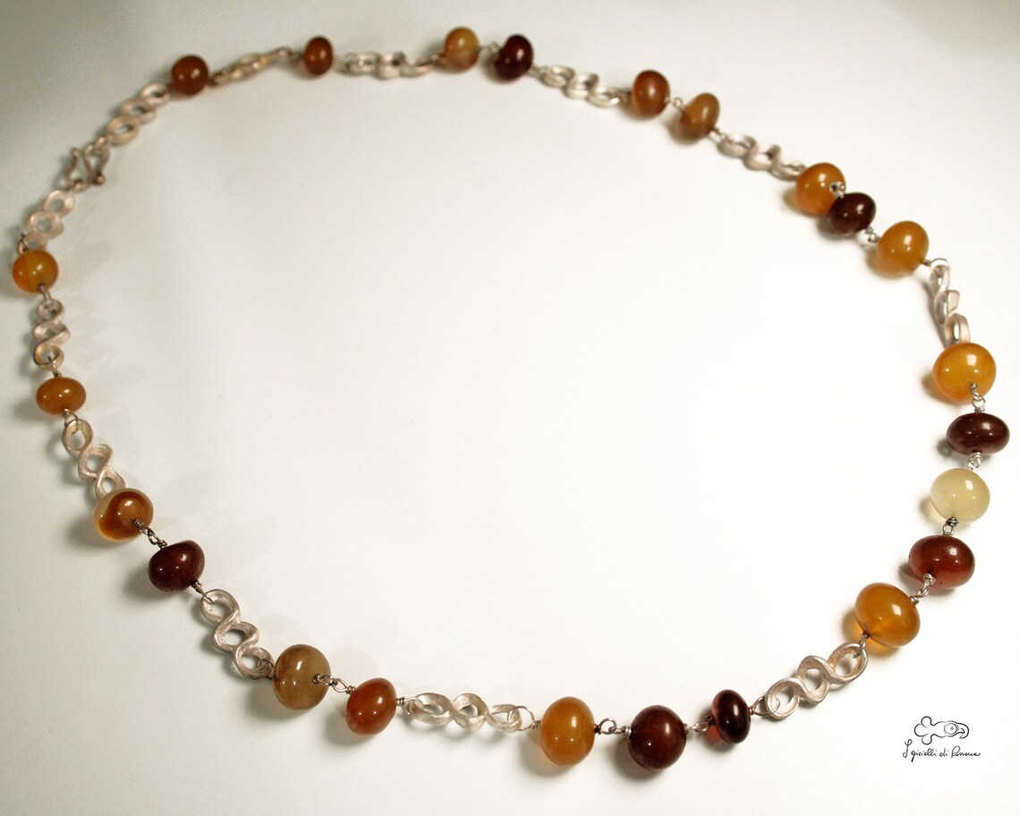 Collana in argento con corniola 00