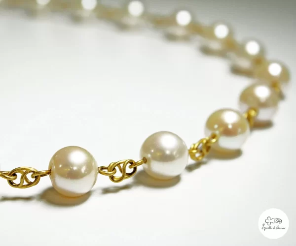 Collana in oro e perle d'acqua dolce 00